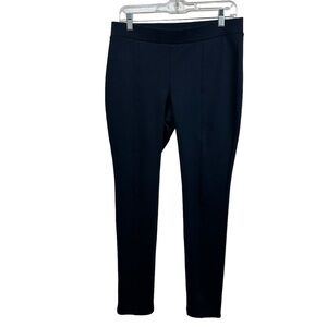 Michael Kors Navy Cotton Thin Leg Pants, Medium